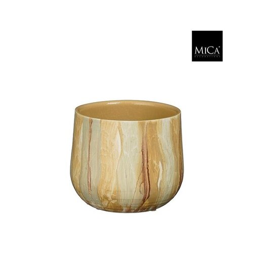 Mica Pot nigel d15h13cm bruin
