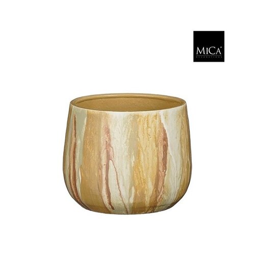 Mica Pot nigel d17h15cm bruin