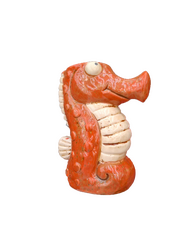 Mica Pot zeepaard l15b8.5h17.5cm oranje