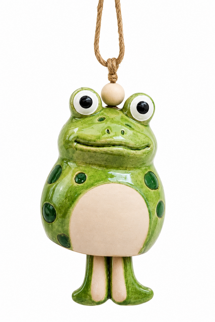 MICA Windgong funny l12b11h13.5cm groen