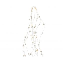Lumineo Micro LED Sneeuwbal Tros Zilver/Warm Wit