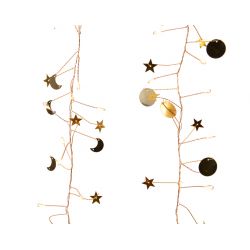 Decoris Micro Led Cluster Rvs 2Ass Bo Warm Wit 150cm-60L - afbeelding 2