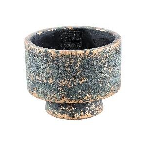 PTMD Mister Black cement pot rough color round S