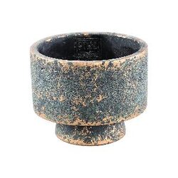 PTMD Mister Black cement pot rough color round S