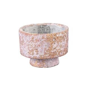 PTMD Mister Pink cement pot rough color round XS