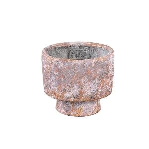 PTMD Mister Pink cement pot rough color round XXS