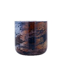 PTMD Monty Brown round glass stormlight blue marble S