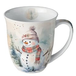 Mug 0.4 L Snowman in nature
