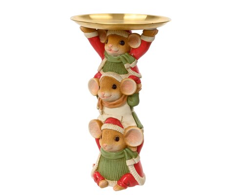 Decoris Muis polyresin 3 mouse holding plate