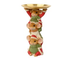 Decoris Muis polyresin 3 mouse holding plate