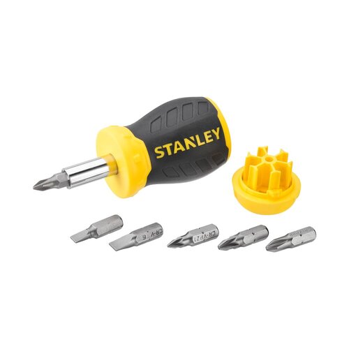 STANLEY Multibit stubby schroevendraaier