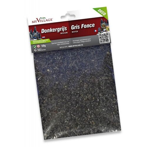 Myvillage Strooisel medium 50g donkergrijs