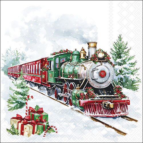 Napkin 33 Christmas train FSC Mix