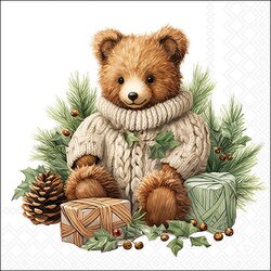 Napkin 33 Cuddle bear FSC Mix