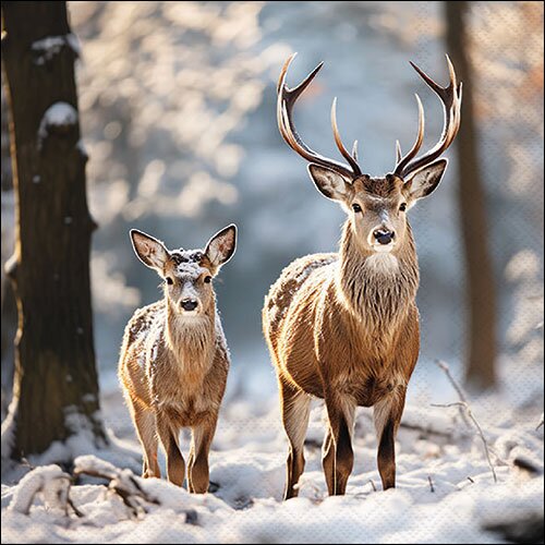 Napkin 33 Deer in the forest FSC Mix