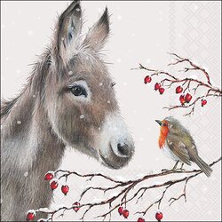 Napkin 33 Donkey and robin FSC Mix