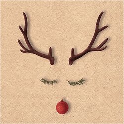 Napkin 33 Recycled Christmas reindeer nature FSC Mix
