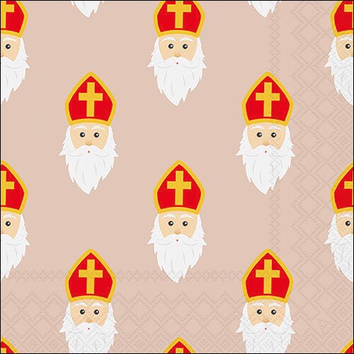 Napkin 33 Saint Nicholas head FSC Mix