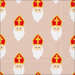 Napkin 33 Saint Nicholas head FSC Mix