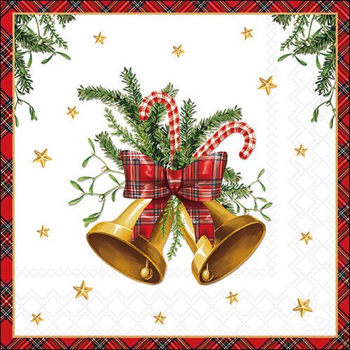 Napkin 33 Scottish bells white FSC Mix