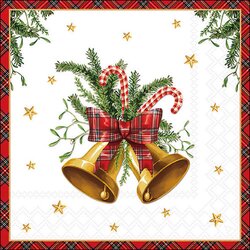 Napkin 33 Scottish bells white FSC Mix