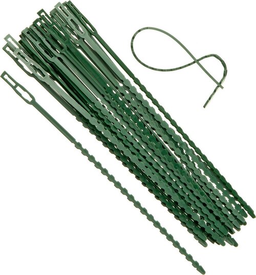 Nature bindband met rattenstaartsluiting groen 17cm - 40 stuks - afbeelding 1