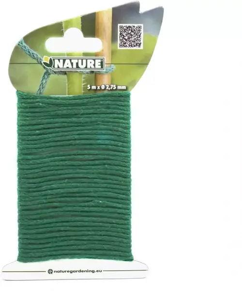 Nature bindtouw Jute groen ijzeren kern 5m - afbeelding 1