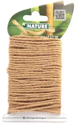 Nature bindtouw Jute naturel ijzeren kern 10m - afbeelding 1