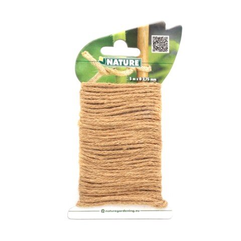 Nature bindtouw Jute naturel ijzeren kern 5m - afbeelding 1