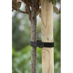 Nature Boomband met klittenband en gesp zwart  40 x 2,5cm - 2 stuks - afbeelding 4