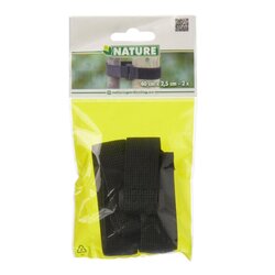 Nature Boomband met klittenband en gesp zwart  40 x 2,5cm - 2 stuks - afbeelding 2