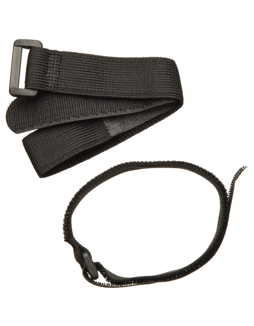 Nature Boomband met klittenband en gesp zwart  40 x 2,5cm - 2 stuks - afbeelding 1