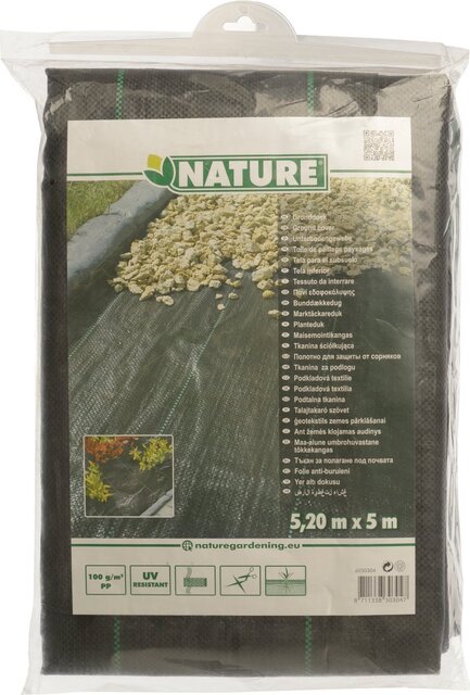 Nature Gronddoek 5,20 x 5m zwart 100 g/m² - afbeelding 1