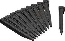 Nature grondpennen zwart h19,5cm x 1,9 x 1,8cm - 10 stuks - afbeelding 2