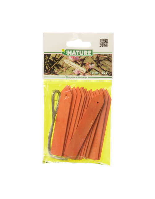 Nature Houten Plantenetiketten gekleurd H10cm - 15 stuks - afbeelding 1