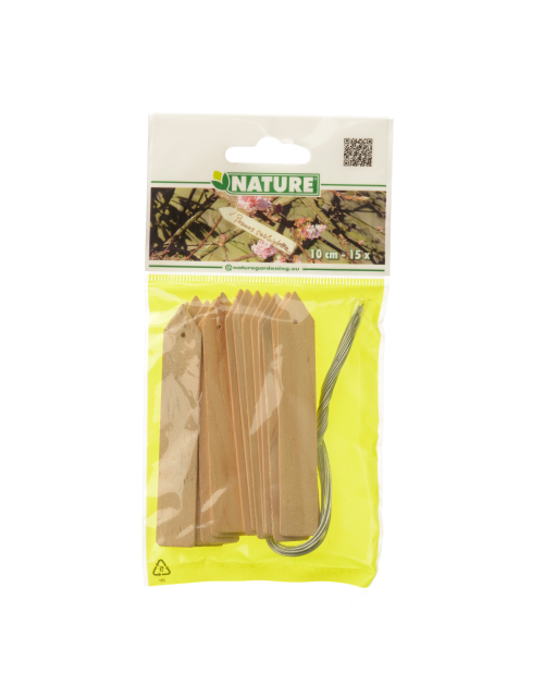 Nature Houten Plantetiketten Naturel H10cm - 15 stuks - afbeelding 1