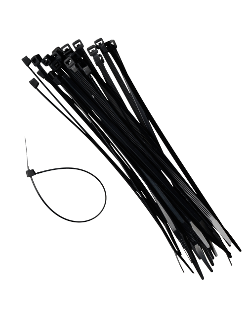 Nature Kabelbinders nylon zwart 15cm - 25 stuks - afbeelding 1