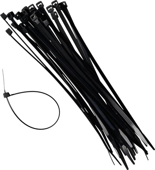 Nature Kabelbinders Nylon zwart 30cm - 25 stuks - afbeelding 1