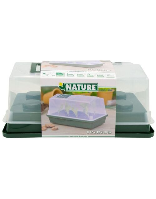 Nature Mini-kweekkas groen h17b32d18cm