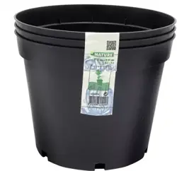 Nature plantcontainer (Pot) Zwart 4L H17 x Ø21cm-3x - afbeelding 1