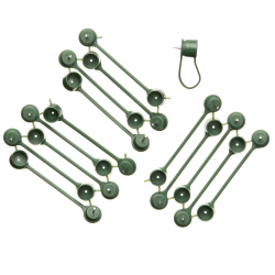 Nature plantenklem met klikverbinding groen - 15 stuks - afbeelding 1