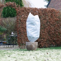 Nature winterafdekhoes met koord Ø50cm x H1m wit 3 stuks - afbeelding 4