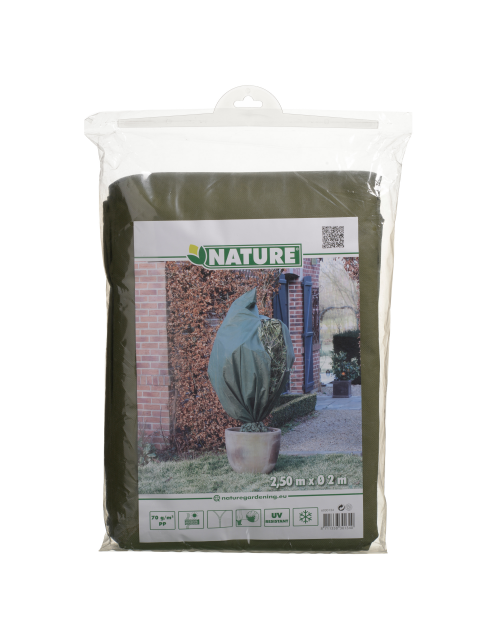Nature winterafdekhoes met koord en ritssluiting Ø200cm x H2,5m groen - afbeelding 1