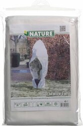 Nature winterafdekhoes met koord en ritssluiting Ø200cm x H2,5m wit - afbeelding 1