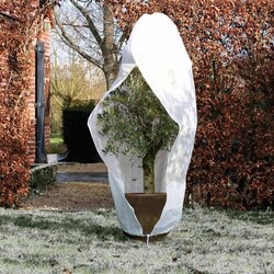 Nature winterafdekhoes met koord en ritssluiting Ø250cm x H3m wit - afbeelding 4