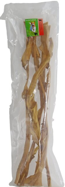 NATUURLIJKE SNACK RUNDERKOPHUID 70 CM VOORDEELZAK A 6 ST.