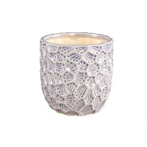 PTMD Nizo Purple ceramic pot dented structure low M