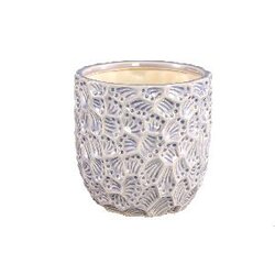 PTMD Nizo Purple ceramic pot dented structure low M