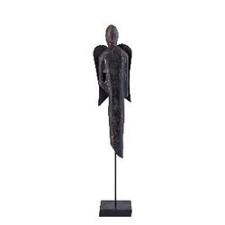 PTMD Noyon Brown mango wood angel statue M