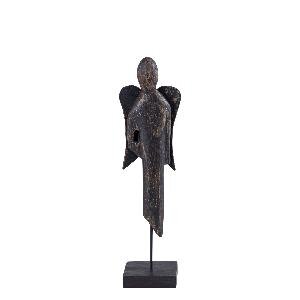 PTMD Noyon Brown mango wood angel statue S